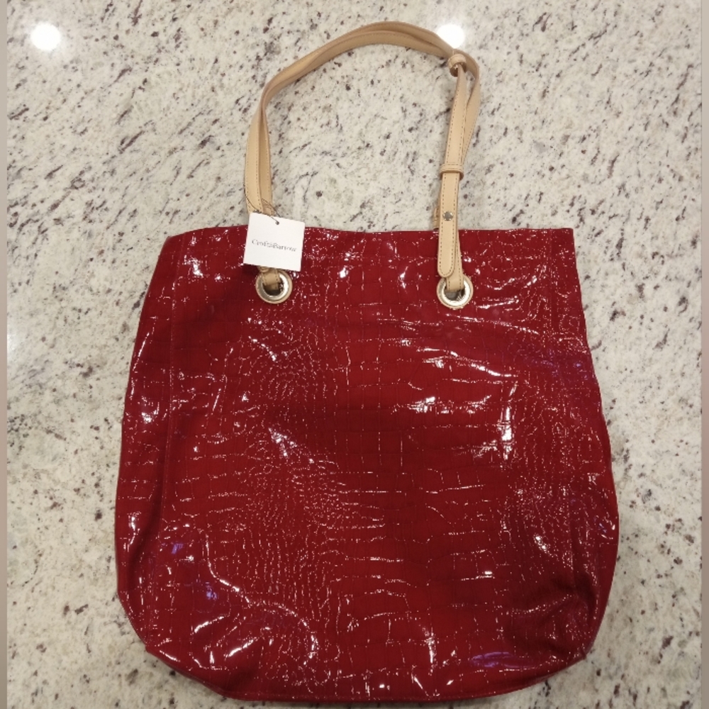 NEW Croft and Barrow Red Tote Bag